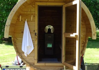 Sauna beheizt mit Holz